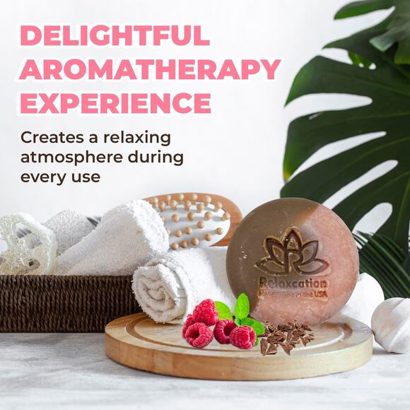 Raspberry Chocolate Natural Soap Bar - Picture 6 of 6